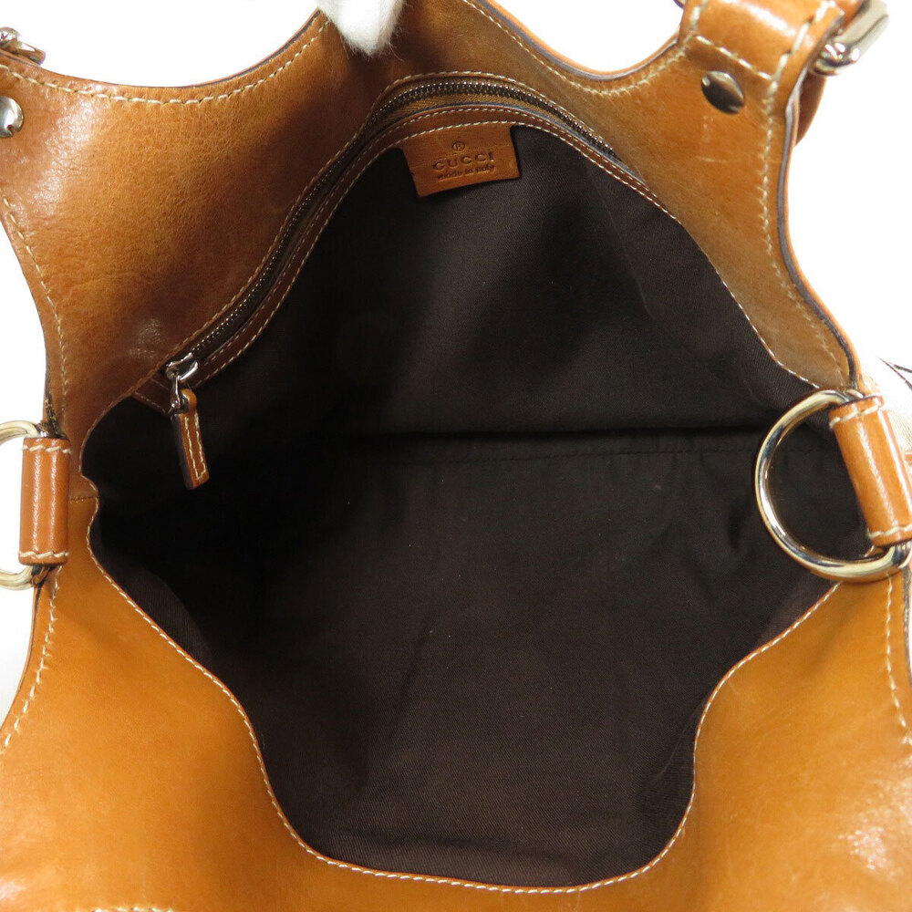 Gucci Shoulder Bag Hobo canvas trim leather constructed Reins - Picture 5 of 11